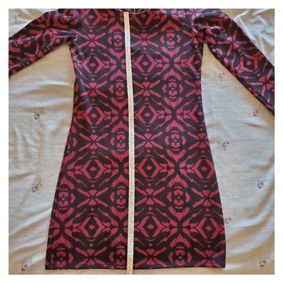 Pink and Black Patterned Tunic Dress - Picture 11 of 14